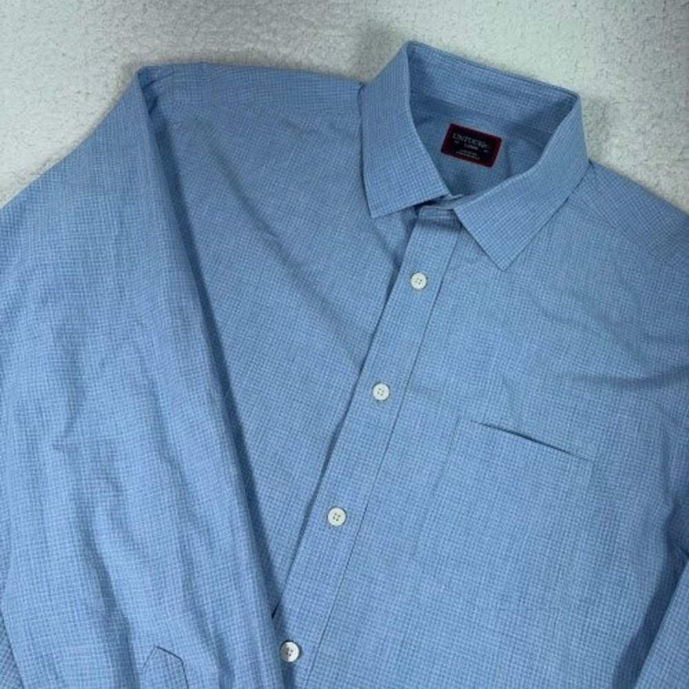 UNTUCKit Button up Shirt Mens Large Blue check Long Sleeve Work Casual